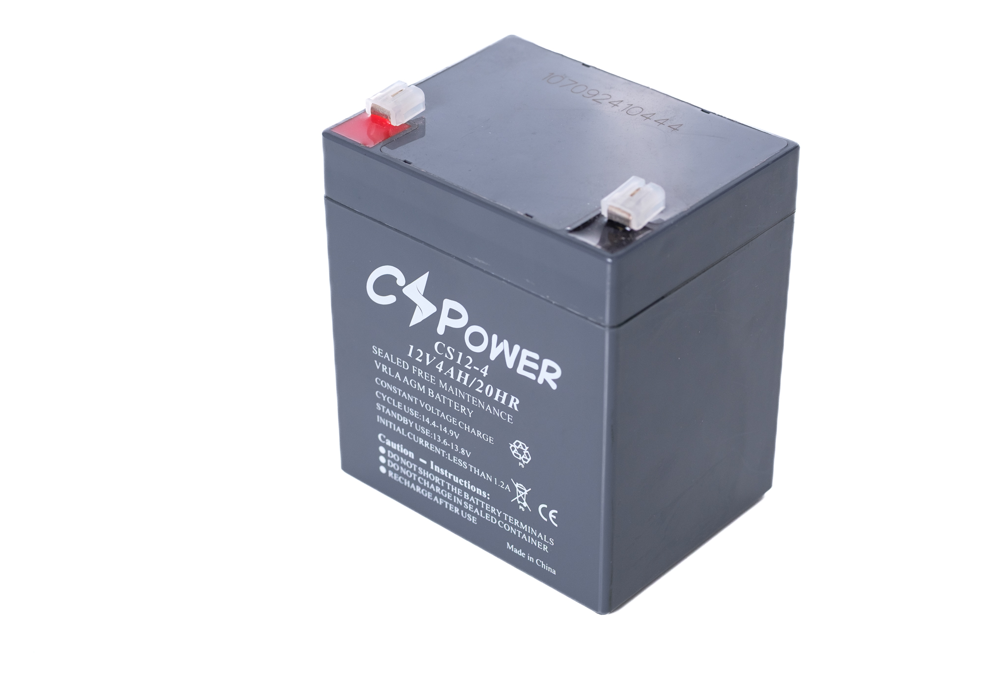 Акумуляторна батарея CS POWER CS12-4 AGM, 4Ah, 12V, 90x70x101(107)мм, (CS12-4)